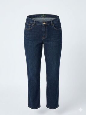 Lauren Ralph Lauren Dark Indigo Modern Slim 16 Straight-Leg Jeans